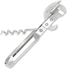 Chef Craft 3-in-1 Durable Metal Can Opener, Cork Screw and Bottle Opener