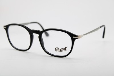 NEW PERSOL P 3179-V 95 GUNMETAL BLACK SILVER AUTHENTIC EYEGLASSES 51-19
