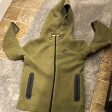 Nike Men s XS Green Solid Fleece Full Zip Hooded Hoodie Sweatshirt
