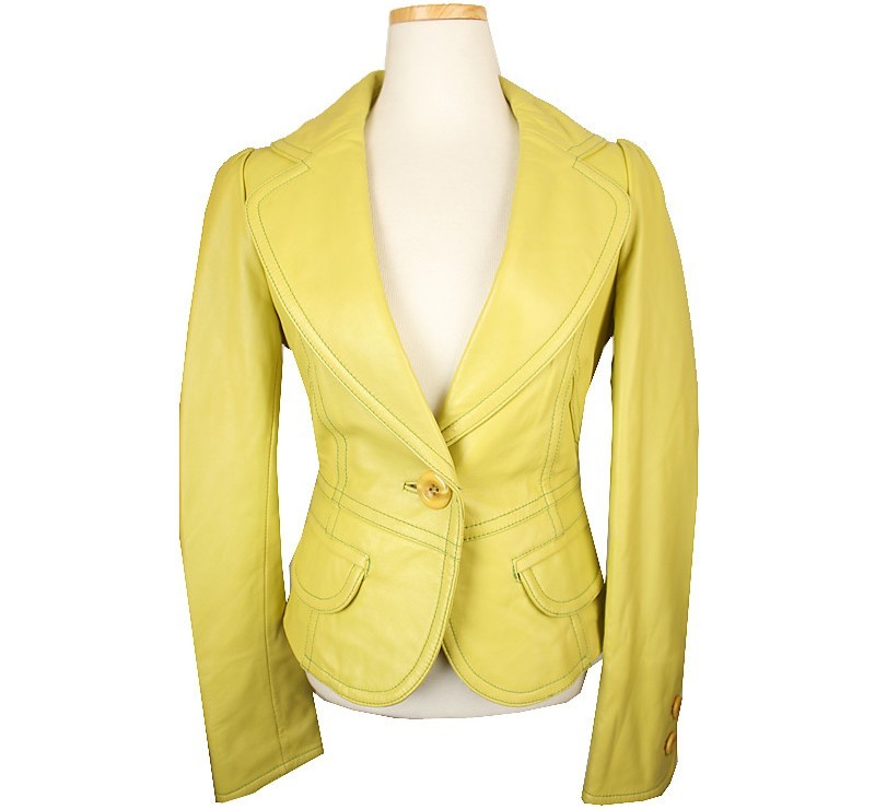 Giacca corta agnello limone altra marca 55 26810581