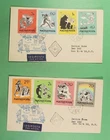 DR WHO 1959 HUNGARY 2 FDC COMBO R52354