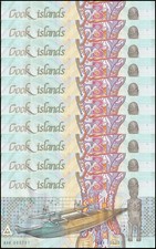 Cook Islands 3 Dollars, 1987 ND, P-3a, UNC, Stains X 10 PCS