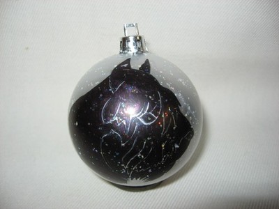 NEW HANDPAINTED BOUVIER DES FLANDRES FACE UNBREAKABLE CHRISTMAS ORNAMENT 2 1/2''