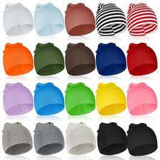 20 PCS Unisex Baby Beanies Soft Stretchy Winter Hats Boys Girls Multicolored