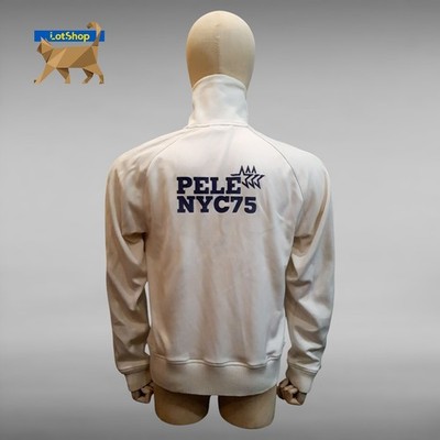 Pele NYC75 Rare Sample Puma Football Soccer Men's White Full Zip Jacket Size M