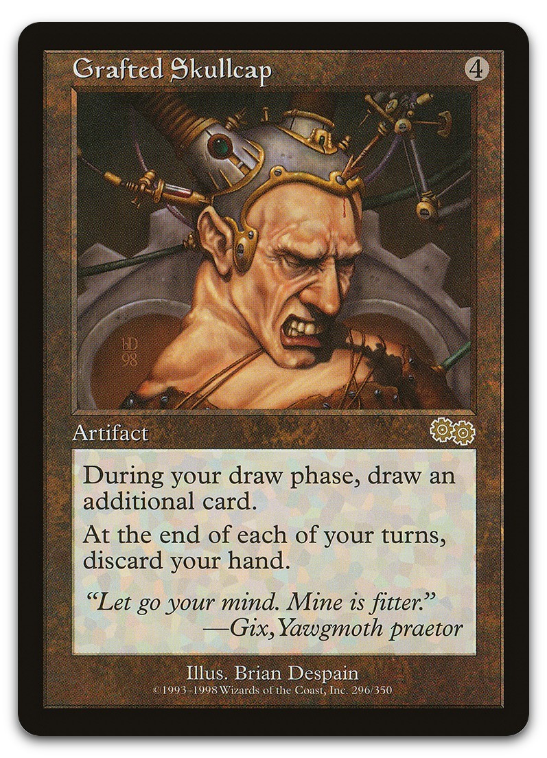 Grafted Skullcap #296 (LP) Urza's Saga USG Magic MTG