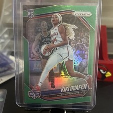 Panini 2025 Prizm WNBA Kiki Iriafen #72 Green Prizm Rookie Washington Mystics