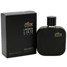 Eau de Lacoste L.12.12 Noir cologne him EDT 3.3 / 3.4 oz New in Box