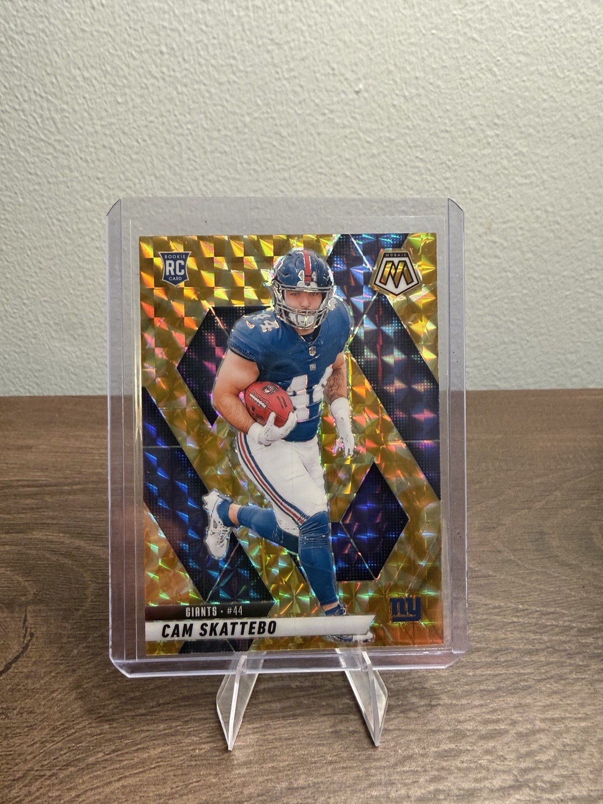 2025 Mosaic Football Cam Skattebo RC Reactive Yellow Prizm New York Giants #305