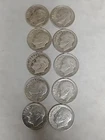 Lot of 10 - U.S. 90% Silver Roosevelt Dimes 1950-1959 PD+ S Mints $1 Face #19