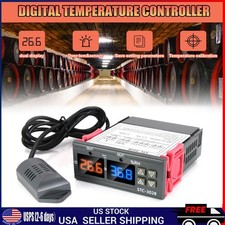 2Pcs STC-3028 Dual Digital Thermostat Temperature Humidity Controller AC110-220V