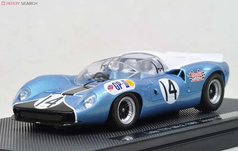 EBBRO 1/43 Lola T70 Mk.II #14 R. Clark 1967 Japan GP Blue Diecast Model Limited - Photo 2/4