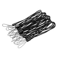 20pcs Universal Nylon Cord Lanyards 18cm Portable Hand Wrist Strap Black