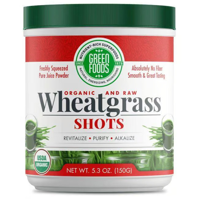 Green Foods Organic and Raw Wheatgrass Shots 5,3 унции Pwdr