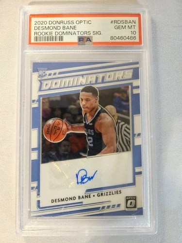 2020-21 Panini Donruss Optic - Rookie Dominators Signatures Desmond Bane PSA 10
