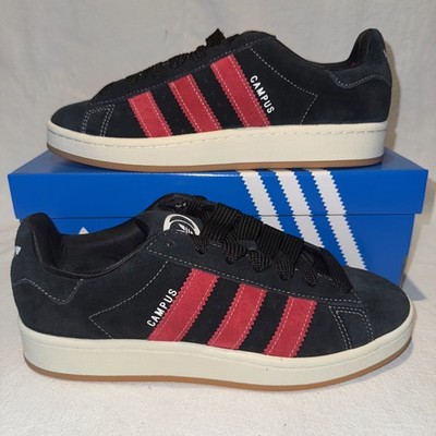 Adidas Mens Campus 00s Suede Shoes Black Red Size 9 NIB JH8059 NIB Extra Laces!