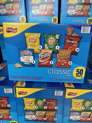 Frito-Lay Classic Mix Variety Pack   50 Count   Assorted Chips for Snacking & Lu