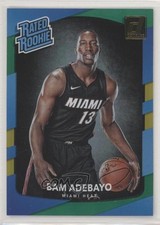 2017 Panini Donruss Rated Rookies Holo Green & Yellow Laser Bam Adebayo #187 0b0