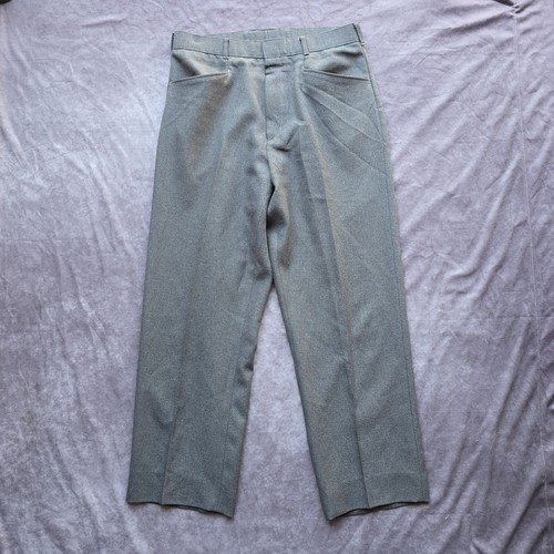 Vintage 80s Levi's Action Slacks Gray Pants 31x27 USA Fabric Button Zip Straight - Picture 14 of 18