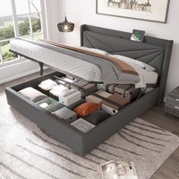 Polsterbett Doppelbett 140X200 Mit Usb C Ladefunktion Stauraum Bettkasten