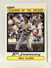 1990 Fleer Baseball - #630 Will Clark - Players Of The Decade