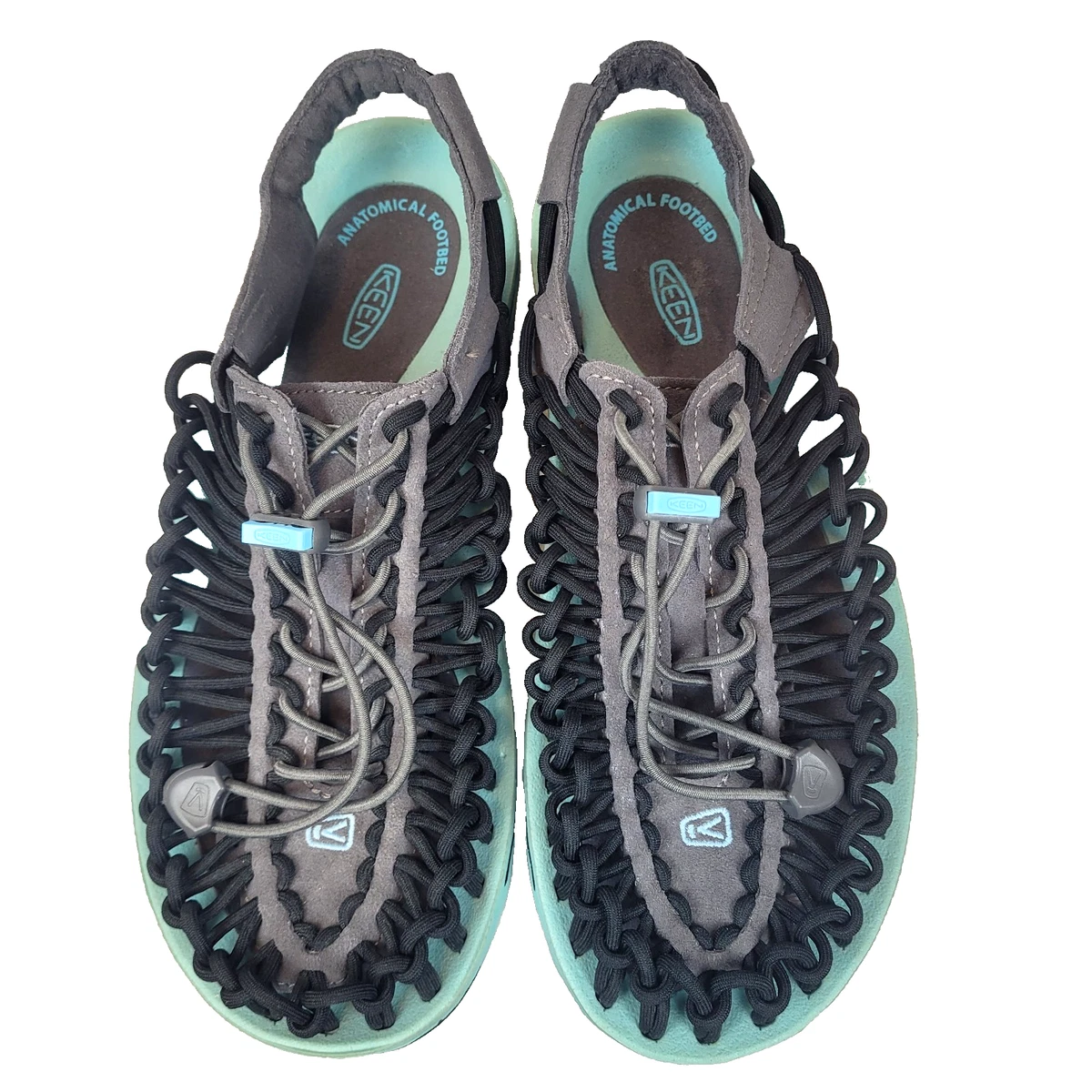 Keen Uneek Grey and Green Paracord Sport Sandals Water Shoes sz 11.5 US 45 EU Keen Unseek Women main image 3