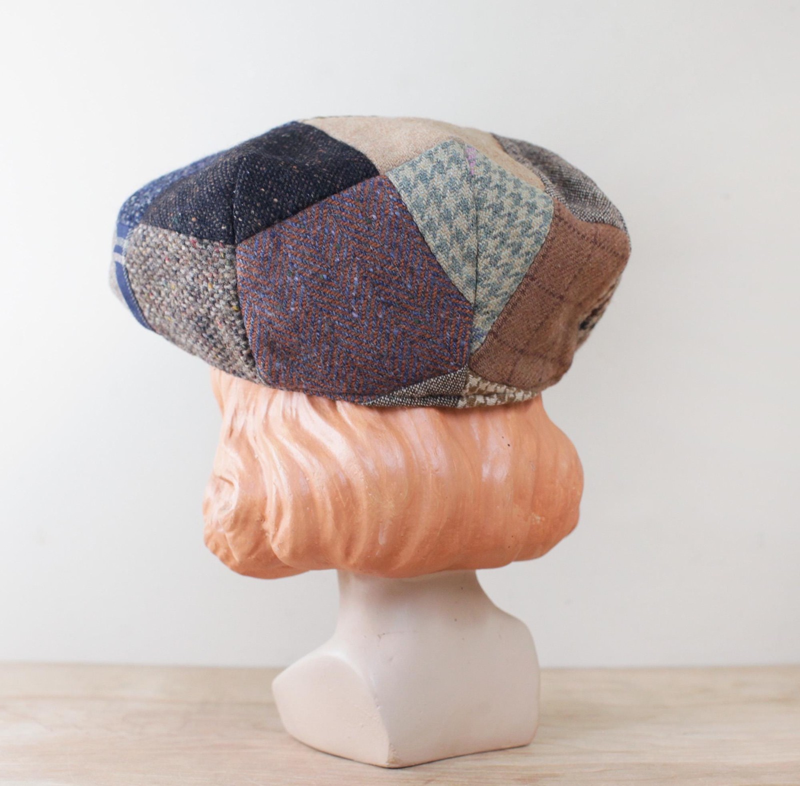 Men's Patchwork Tweed Wool Flat Cap by Hanna's Ha… - image 5