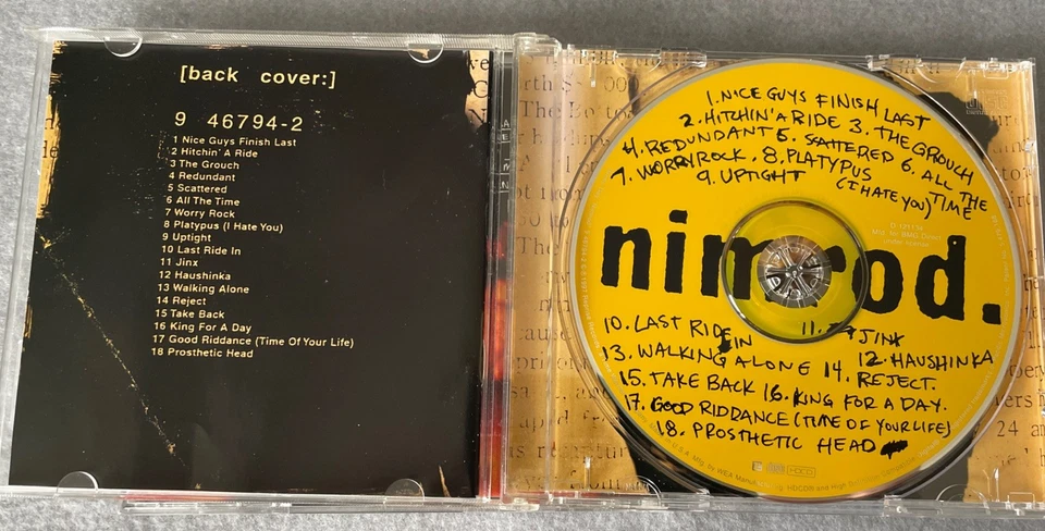 Green Day Lot Of 2 cd’s  Nimrod (1997) & Dookie (1994) Foto 4 de 4