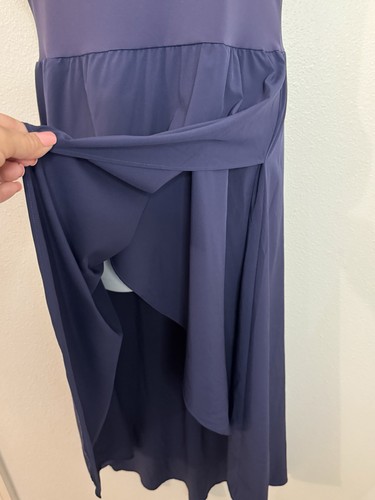 New Halara Dress Ballet Wrap Skirt Bra Stretch High Low Hem Flowy Blue Size XL - Picture 2 of 8