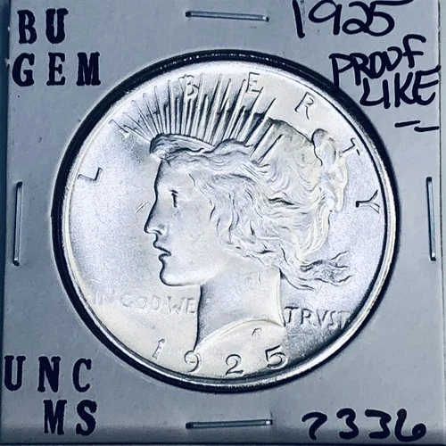 1925 P BU GEM PEACE SILVER DOLLAR UNC MS+++ U.S. MINT RARE COIN 7336