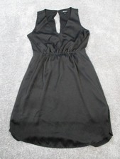 Madewell Dress Womens 4 Black Satin Blouson