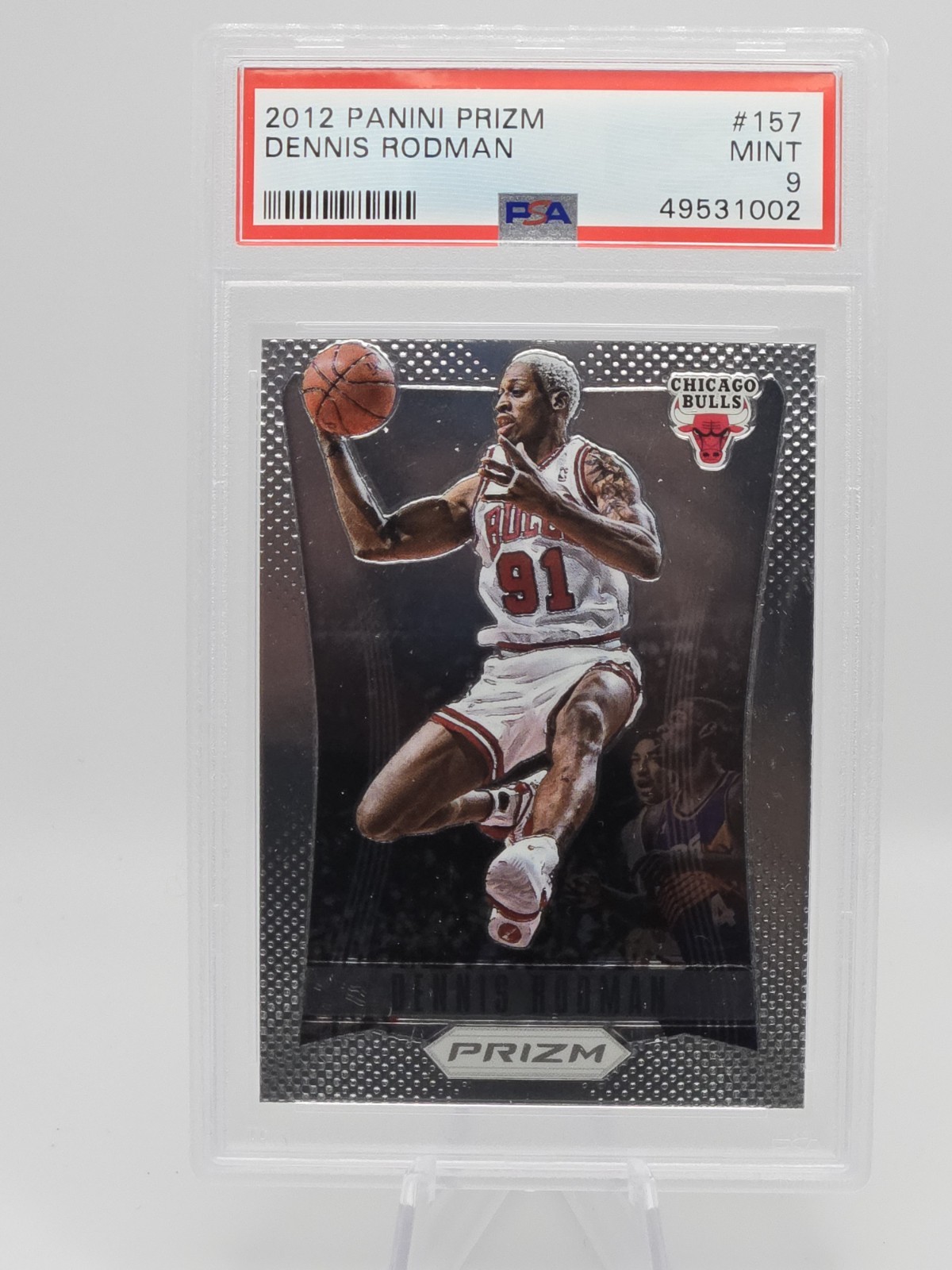 2012-13 Panini Prizm Dennis Rodman #157 PSA 9 Mint Chicago Bulls