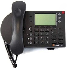 REF  A  STOCK - ShoreTel IP 230 10197IP POE Telephone Black W/ Stand  Handset