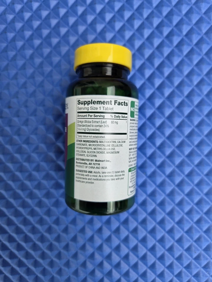 Spring Valley Extract Ginkgo Biloba Herbal Supplement 60 mg, 240 ct Exp 02/2027 - Image 2 of 4