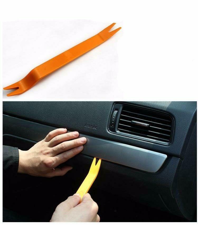 CGEAMDY Strumento di Rimozione Auto, 5 Pezzi Kit Attrezzi di Smontaggio Plastica per Auto Porta Pannello, Set di Smontare delle Finiture Cruscotto Interno Radio dell'auto, Riparazione Fissaggio Pry