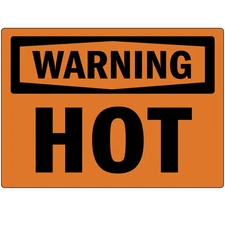 Warning Hot Osha Metal Aluminum Sign