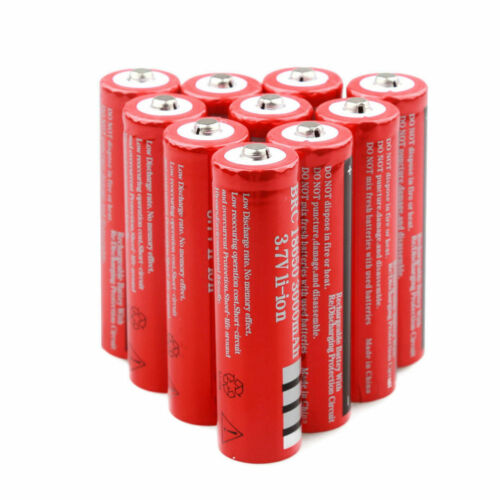 3.7V Button Top Rechargeable Battery 3000mAh Lithium Cell for Flashlight USA - Picture 22 of 33