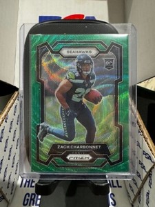 Zach Charbonnet 2023 Panini Prizm Green Wave RC Rookie Card #392