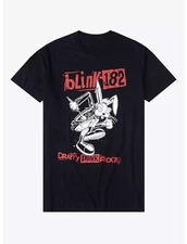 NEW! Blink-182 Crappy Punk Rock Bunny Unisex Cotton Black T-Shirt, Size S-5XL