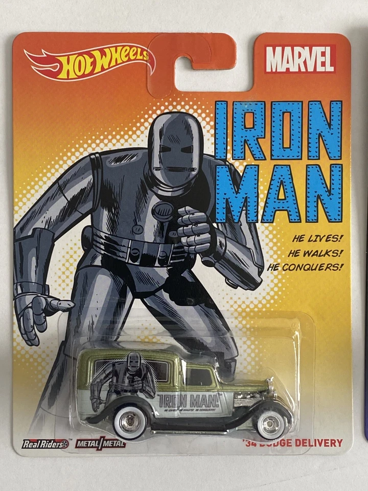 Hot Wheels Pop Culture Marvel 2014 Juego Completo de 6 Luke Loki Thor Iron Man Hulk Foto 4 de 4