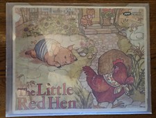 Vintage Jaymar Inlaid Cardboard Tray Puzzle - Little Red Hen - Made in USA - HTF