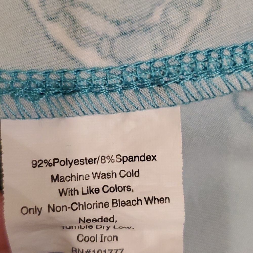 Tranquility teal bubble pattern circle skirt - image 3