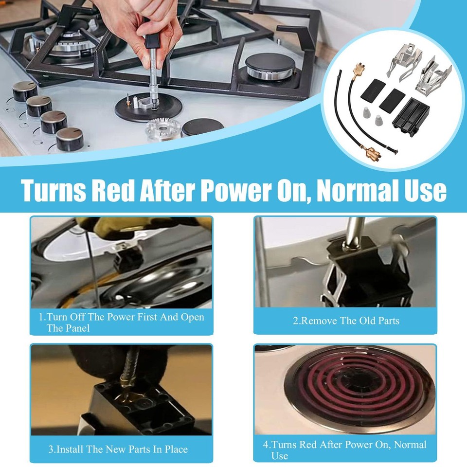 330031 2 Pack Universal Range Stove Element Plug Receptacle Block Fits