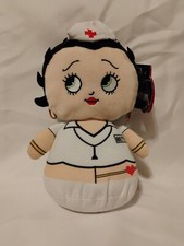 NWT Betty Boop Red Cross Nurse Plush 7  Doll Has Minor Flaw 