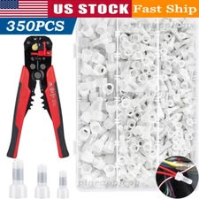 350PCS Closed End Wire Crimp Connectors Protective Wire Crimp Cap Wire Terminals