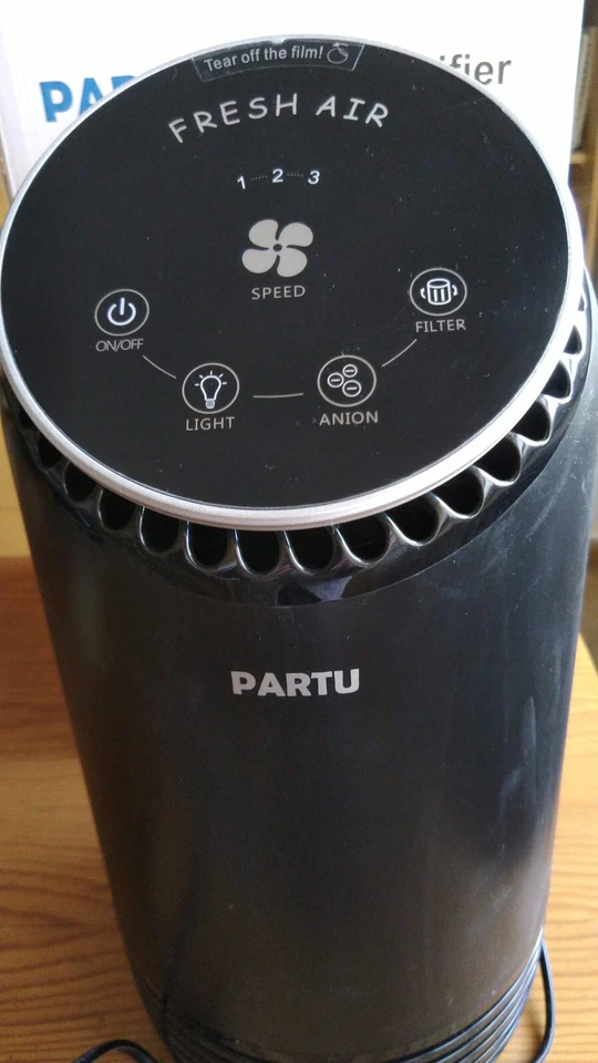 HEPA Purificatore d'aria-Nero PARTU BS-08-Usato pochissimo+Secondo Filtro nuovo - Immagine 2 di 4