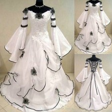 Medieval Celtic Vintage Wedding Dresses Bridal Ball Gown Victoria Plus Size