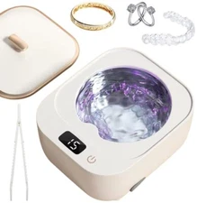 Ultrasonic Retainer Cleaner 250ml Sonic Cleaner Machine for Jewelry Mouth Guards