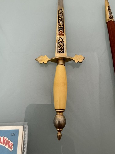 Abridor de letras espada española Toledo vintage con empuñadura ornamentada leer - Imagen 7 de 14