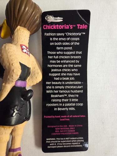 Charming Pet Latex Dog Toy Beakham Soccer Chicken OR Wife Chicktoria YOUR CHOICE - Picture 7 of 7
